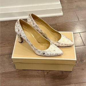 Michael Kors White Floral Heels